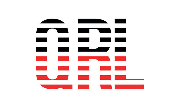 QRL three initial letter iconic line negative space minimal logo design vector template. monogram, abstract, wordmark, business, typography, minimalist, brand, company, flat, modern, unique, simple