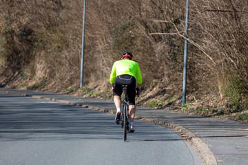 cyclist on an country road