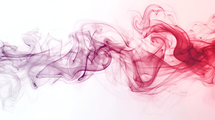 Fototapeta na wymiar purple and red contrast smoke isolated on a white background, abstract background smoke curves and wave ,Abstract colored wave smoke on white background