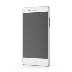 Realistic 3D smartphone mockup AD. Cellphone frame with blank display,  Modern smartphone, Mobile phone frame less blank screen, Template for infographics or presentation UI design interface