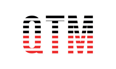 QTM three initial letter iconic line negative space minimal logo design vector template. monogram, abstract, wordmark, business, typography, minimalist, brand, company, flat, modern, unique, simple