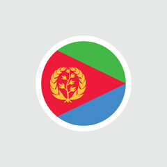 Fototapeta premium Flag of Eritrea. Eritrean flag with a wreath of olive branches. State symbol of Eritrea.