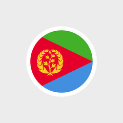 Fototapeta premium Flag of Eritrea. Eritrean flag with a wreath of olive branches. State symbol of Eritrea.