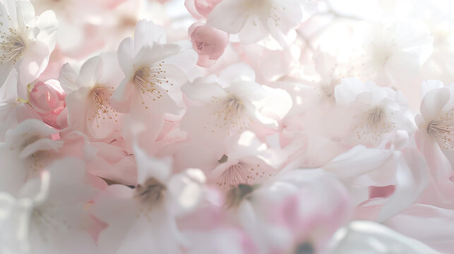 Serene pale pink flowers, fresh and elegant background image