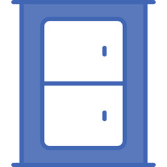 Bedside Table Vector Line Filled Blue Icon