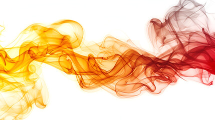 abstract color smoke flow on white background, Smoke isolated on white background ,Smoke isolated on white background