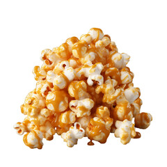 A salted caramel popcorn isolated on transparent background, png