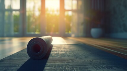 Fototapeta premium Holistic Hideaway: Yoga Mats and Equipment for Total Wellness