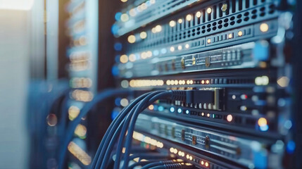High-Speed Technology Infrastructure: Networking Equipment in an Advanced Data Center, Ensuring Seamless Connectivity
