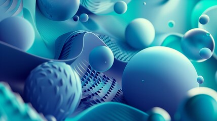 Colorful 3d balls and bubbles .Professional stock background