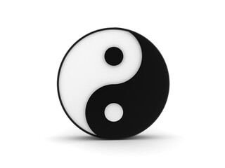 3D Rendering of Yin Yang symbol