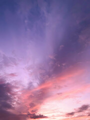 Fototapeta na wymiar beautiful and romantic sunset in the sky