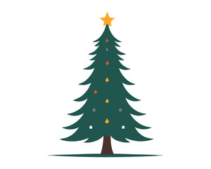 abstract Christmas tree, pine tree decoration, wild forest
