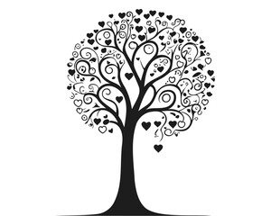 tree of hearts, heart tree, love trees, valentine tree, love in the brances, love leaf heart couple
