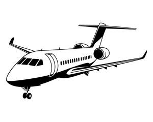 travel plane, passenger plane, pilot, aviation aeroplane an airliner airplane isolated on white