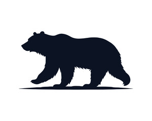 Fototapeta premium brown bear in forest habitat, wildlife illustration in vector format