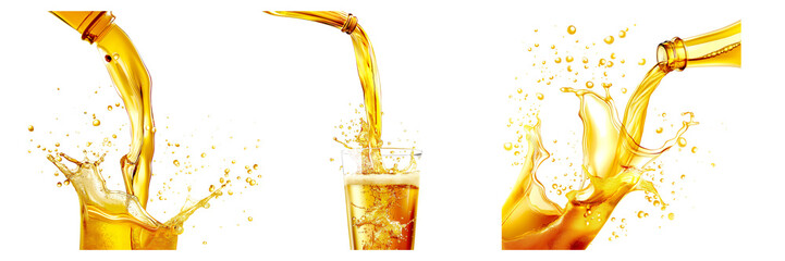 Golden Cascade: A Visual Symphony of Pouring Yellow Beer