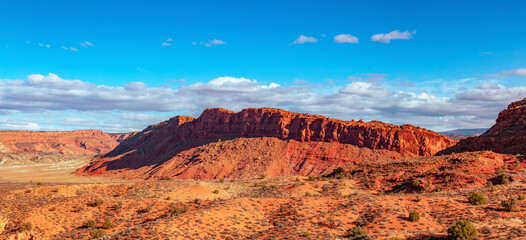 Rocky landscape of Utah, United States. Nature Background.