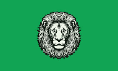 head of lion, logo design icon art 