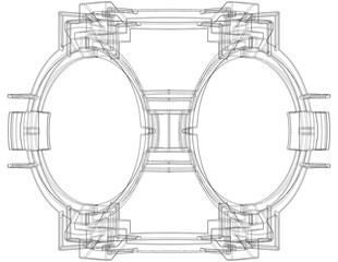 Wireframe Shape Geometric Companion Cube 3D print model