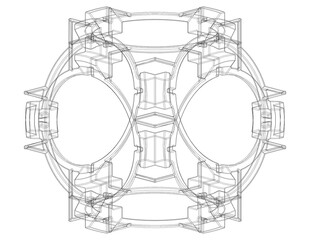 Wireframe Shape Geometric Companion Cube 3D print model