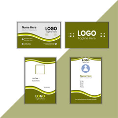 Modern business card and  id card design template.