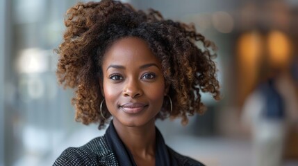 African American Professional Woman in Corporate Office Generative AI