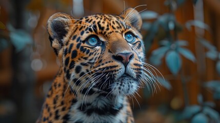 Majestic Leopard in Natural Habitat Generative AI