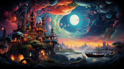 Fototapeta premium trippie painted wonderland