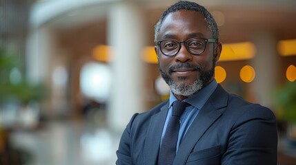 Diplomatic African Man Official Portrait Generative AI