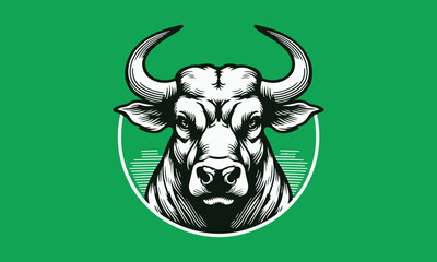 Bull logo design, bull head logo design, cow head design 