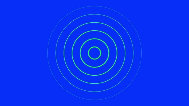  Radio Waves in Circle Form looping animation .