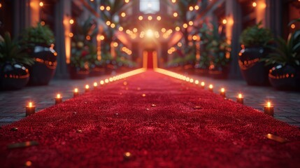 Luxurious Red Carpet Experience with Spotlight Generative AI