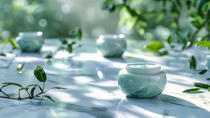 Morning Tranquility, A Symphony of Spa and Wellness, The Essence of Herbal Tea and Fresh Flowers - obrazy, fototapety, plakaty