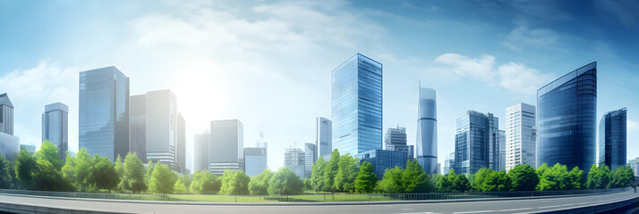Spectacular View of Modern Urban Architecture: Urban Landscape with Mid-rise and High-rise Buildings