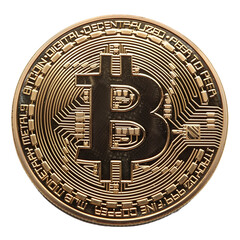 Bitcoin on transparent background