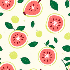 Guava pattern banner wallpaper simple background
