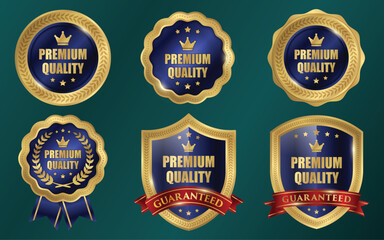 Premium or best quality product golden label design