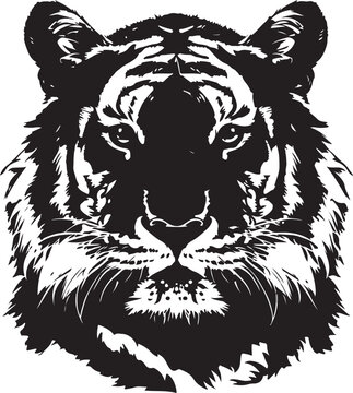 tiger silhouette vector illustration