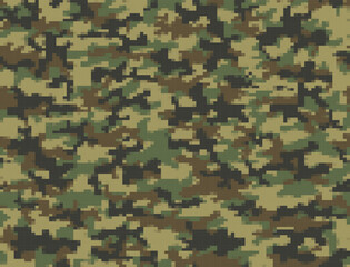 digital camouflage army seamless pattern vector illustration, repeat background, classic print