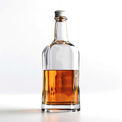 Fototapeta na wymiar Whiskey bottle isolated on transparent png.