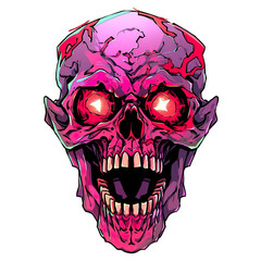 t-shirt design icon zombie mask logo cartoon character scary