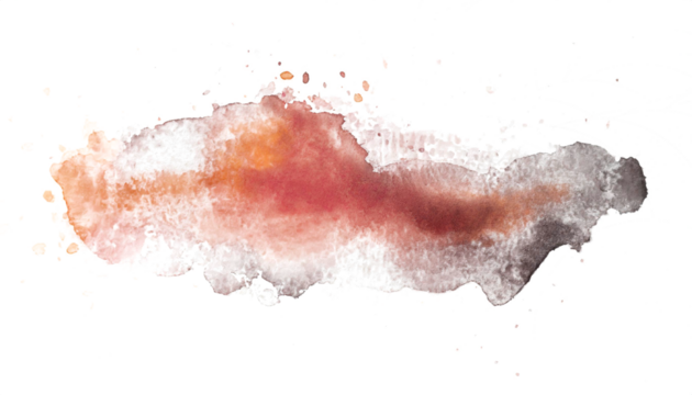 Isolated watercolor stain for backgrounds