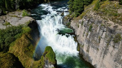 waterfall in the mountains