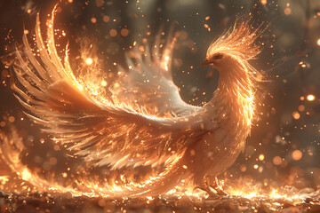 the magical flaming Phoenix bird. who rose from the ashes
