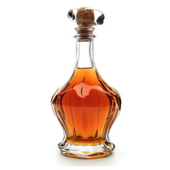 Whiskey bottle isolated on transparent png.