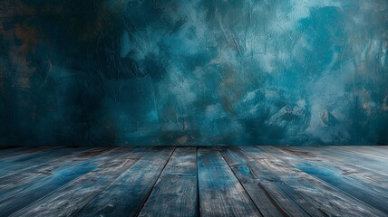 An empty spacious room with wooden floor.Professional stock background - obrazy, fototapety, plakaty