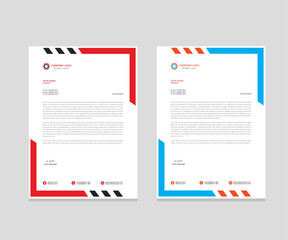 Corporate letterhead or Business modern letterhead design vector template