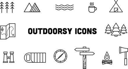 Outdoor Icons - obrazy, fototapety, plakaty