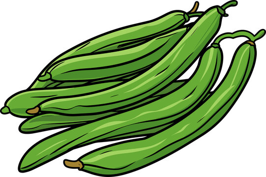 recommend clip art: Green beans clipart design illustration
